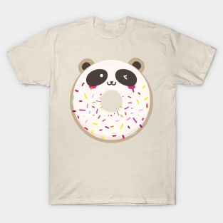 Winking Panda Kawaii Donut T-Shirt